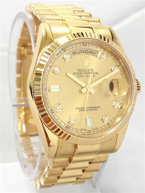 18ct gold rolex day date|rolex day date 36mm gold.